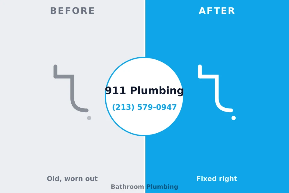 Before and after: plumbing repair Washington Heights, NY